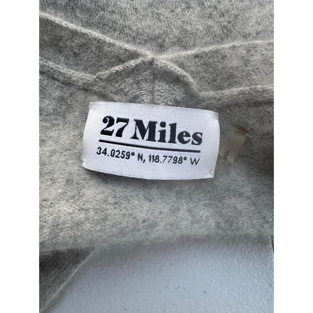 27 Miles Sweater Womens Medium Gray V Neck Fuzzy Knit Pullover Cozy Casual - Picture 11 of 12